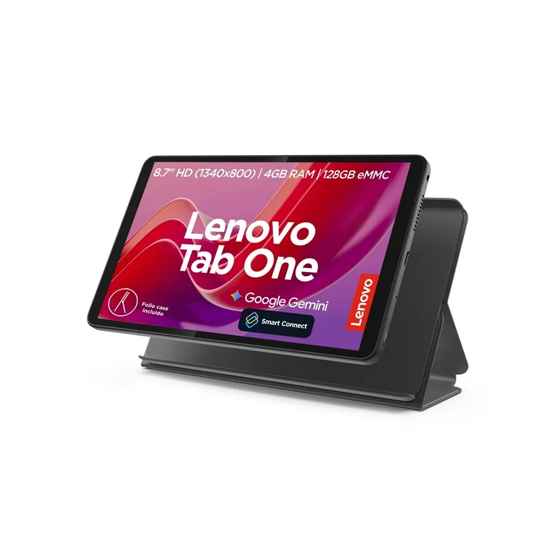 Tablet Lenovo Tab One 8.7” HD, Helio G85, 4GB RAM, 128GB, Incluye Funda