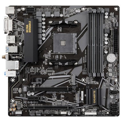 Tarjeta Madre Gigabyte B550M DS3H AC, Micro ATX, Socket AM4, 128GB, DDR4