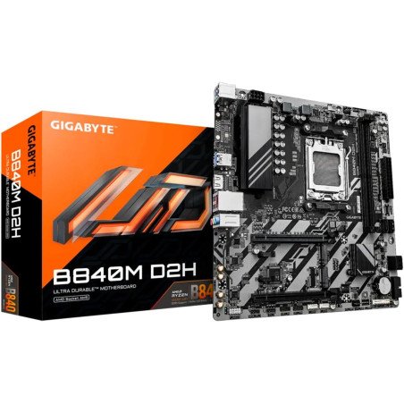 Tarjeta Madre Gigabyte B840M D2H Socket AM5, DDR5, 5200MHz, HDMI, Micro ATX
