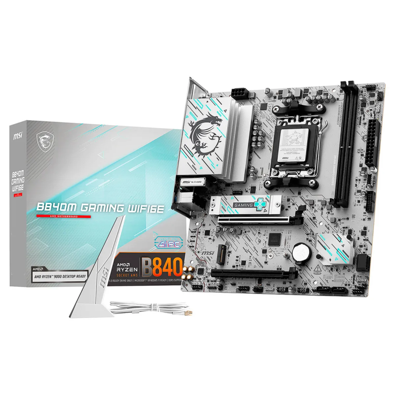 Tarjeta Madre MSI B840M Gaming WiFi6E Socket AM5, DDR5, 8000 HDMI, DP, Micro ATX