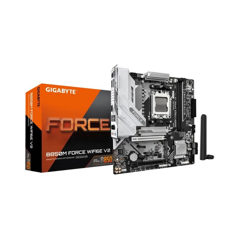 Tarjeta Madre Gigabyte B850M Force WF6E V2, Socket AM5, DDR5, 5200MHz, HDMI, DP, Micro ATX Tarjeta Madre Gigabyte B850M Force WF6E V2, Socket AM5, DDR5, 5200MHz, HDMI, DP, Micro ATX