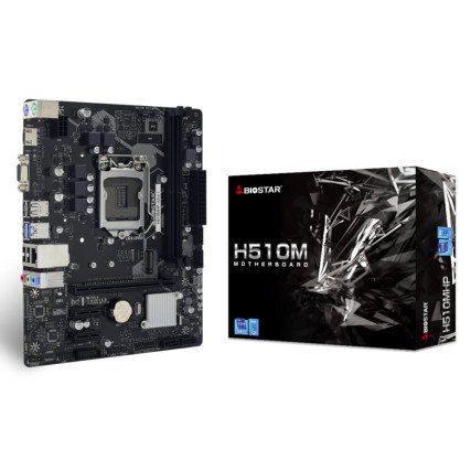 Tarjeta Madre Biostar H510MHP, LGA1200, DDR4, 3200MHz, M.2, PCIe 4.0, USB 3.2 HDMI VGA DVI Micro ATX