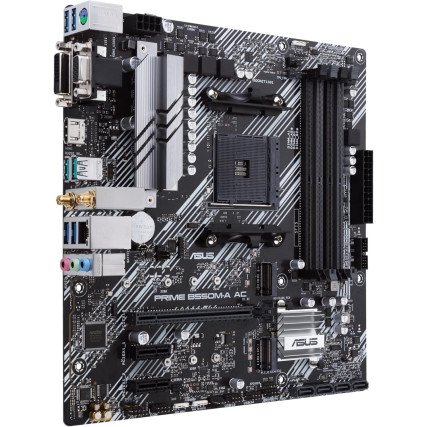 Tarjeta Madre ASUS PRIME B550M-A AC AM4 DDR4 4600 PCIe 4.0 WiFi Micro ATX