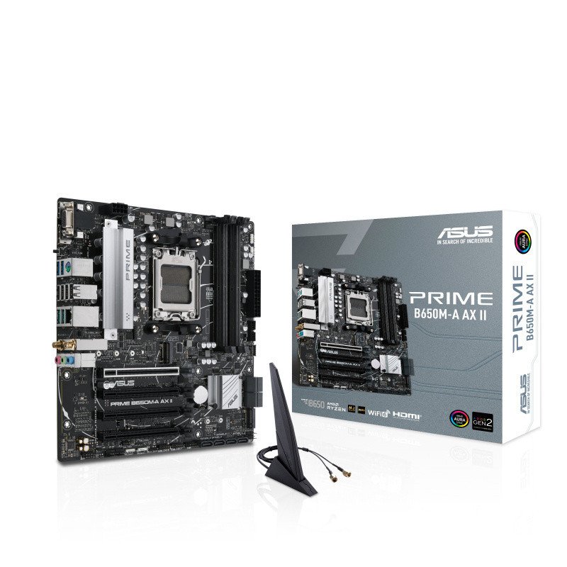 Tarjeta Madre ASUS PRIME B650M-A II Socket AM5 Micro ATX DDR5 HDMI DP VGA Tarjeta Madre ASUS PRIME B650M-A II Socket AM5 Micro ATX DDR5 HDMI DP VGA