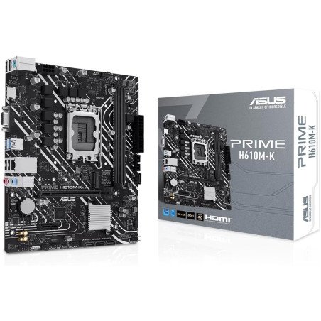 Tarjeta Madre ASUS PRIME H610M-K Socket 1700 Micro ATX DDR5 PCIe 4.0 HDMI VGA