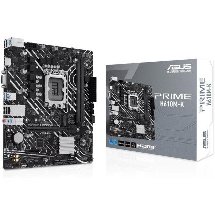 Tarjeta Madre ASUS PRIME H610M-K Socket 1700 Micro ATX DDR5 PCIe 4.0 HDMI VGA