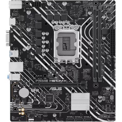 Tarjeta Madre ASUS PRIME H610M-K Socket 1700 Micro ATX DDR5 PCIe 4.0 HDMI VGA