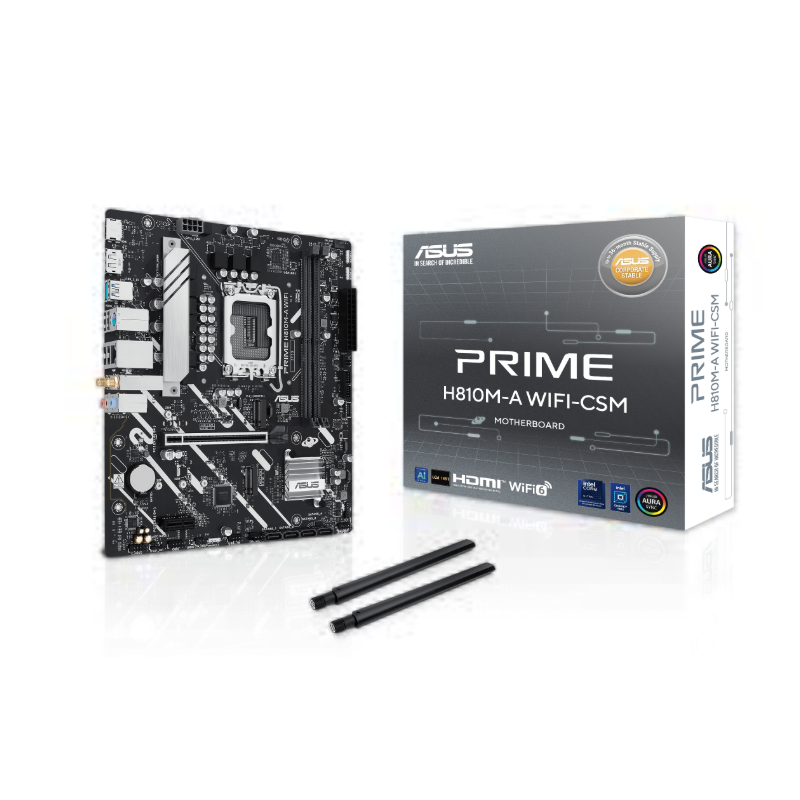 Tarjeta Madre ASUS PRIME H810M-A WIFI-CSM Socket 1851 Micro ATX DDR5 PCIe 4.0 WiFi6 HDMI DP Tarjeta Madre ASUS PRIME H810M-A WIFI-CSM Socket 1851 Micro ATX DDR5 PCIe 4.0 WiFi6 HDMI DP