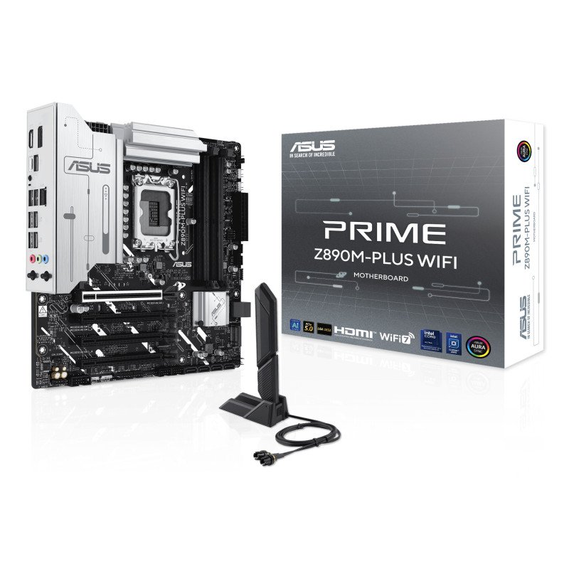 Tarjeta Madre ASUS PRIME Z890M-PLUS WIFI Socket 1851 Micro ATX DDR5 PCIe 4.0 WiFi7 USB-C HDMI