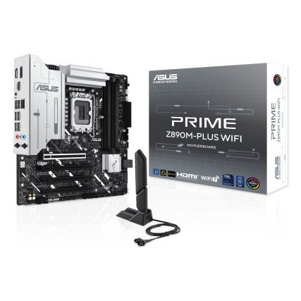 Tarjeta Madre ASUS PRIME Z890M-PLUS WIFI Socket 1851 Micro ATX DDR5 PCIe 4.0 WiFi7 USB-C HDMI