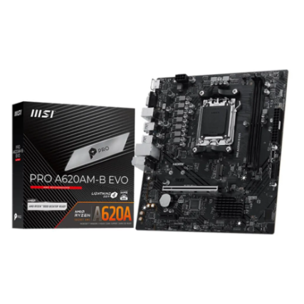 Tarjeta Madre MSI PRO A620AM-B EVO Micro ATX Socket AM5 DDR5 6800 HDMI VGA