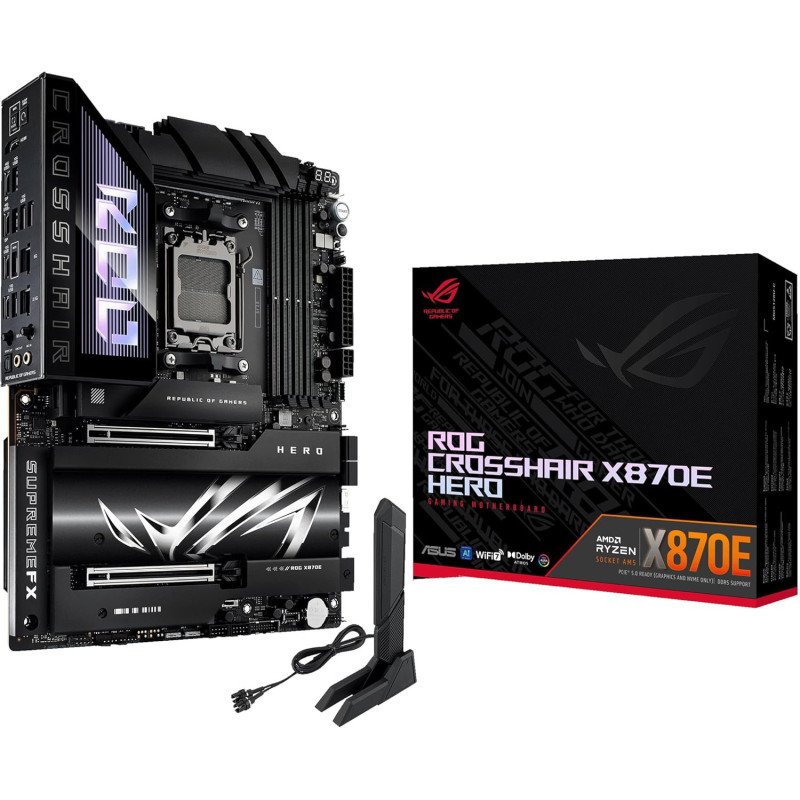 Tarjeta Madre ASUS ROG Crosshair X870E Hero ATX AM5 DDR5 PCIe 5.0