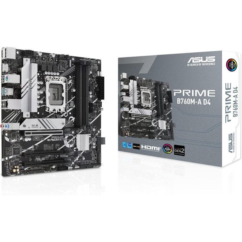 Tarjeta Madre ASUS PRIME B760M-K D4 LGA 1700 DDR4 Micro ATX HDMI DP