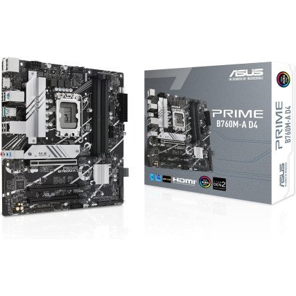 Tarjeta Madre ASUS PRIME B760M-K D4 LGA 1700 DDR4 Micro ATX HDMI DP