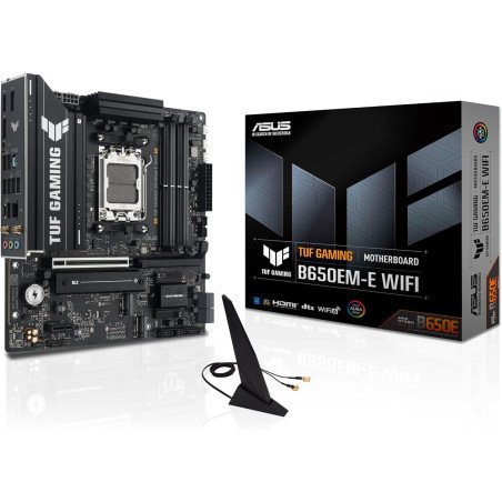 Tarjeta Madre ASUS TUF GAMING B650M-PLUS WIFI AM5 DDR5 PCIe 4.0 Micro ATX WiFi 6E HDMI DP