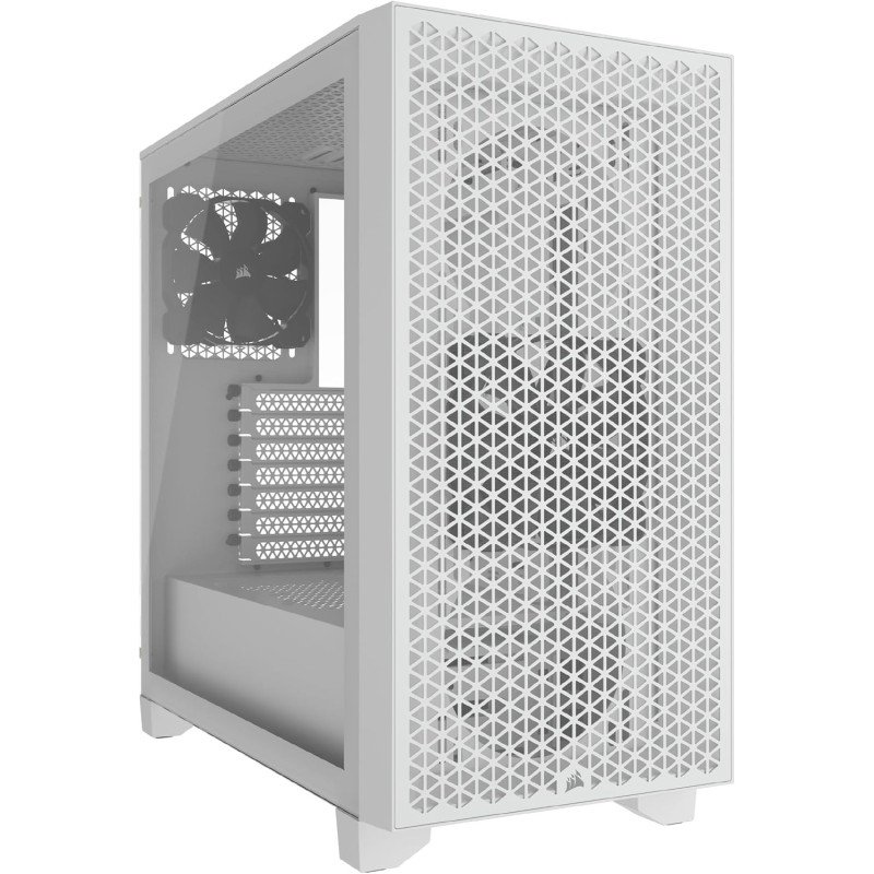 Gabinete Corsair 3000D Airflow Blanco Cristal Templado Mid-Tower ATX Sin Fuente