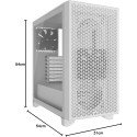 Gabinete Corsair 3000D Airflow Blanco Cristal Templado Mid-Tower ATX Sin Fuente