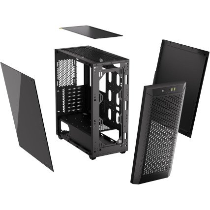Gabinete Corsair 480T Airflow Negro Cristal Templado Med-Torre Sin Fuente