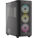 Gabinete Corsair 480T RGB Airflow Negro Cristal Templado Med-Torre Sin Fuente