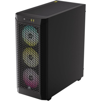 Gabinete Corsair 480T RGB Airflow Negro Cristal Templado Med-Torre Sin Fuente