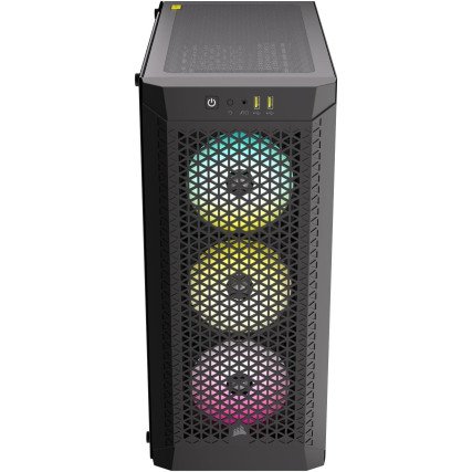 Gabinete Corsair 480T RGB Airflow Negro Cristal Templado Med-Torre Sin Fuente