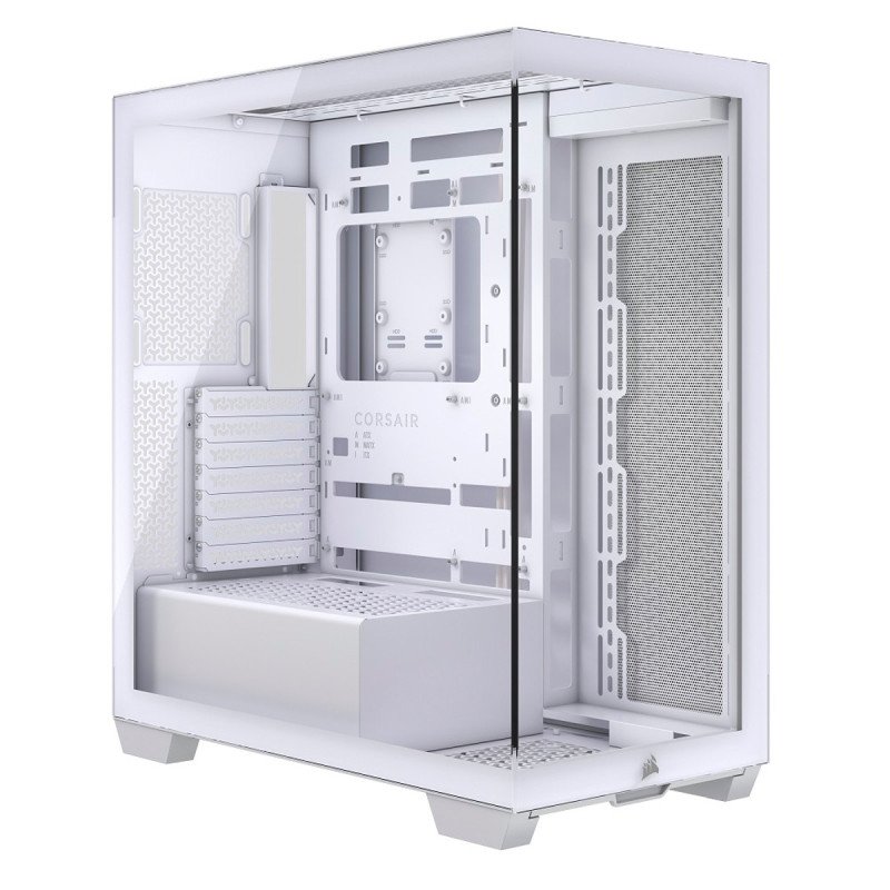 Gabinete Corsair 3500X Blanco Cristal Templado Med-Torre Sin Fuente