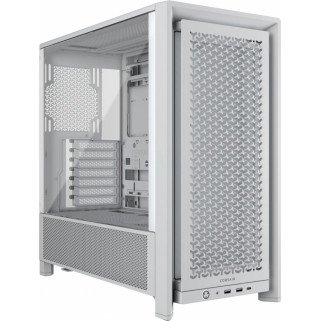 Gabinete Gamer Corsair 4000D FRAME Blanco CC-9011291-WW Cristal Templado Mid-Tower ATX sin Fuente