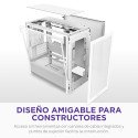 Gabinete NZXT H3 Flow Blanco Mid Tower Micro-ATX/Mini-ITX con 1 Ventilador CC-H31FW-01