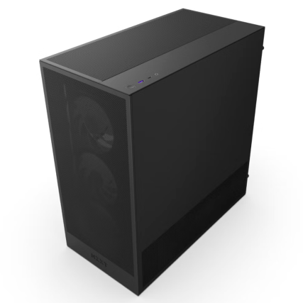 Gabinete NZXT H5 Flow RGB Negro Compact Mid-Tower ATX con Ventiladores RGB