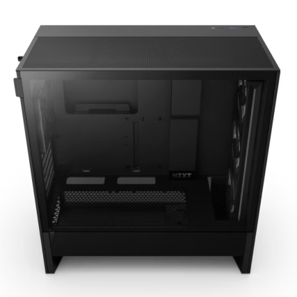 Gabinete NZXT H5 Flow RGB Negro Compact Mid-Tower ATX con Ventiladores RGB