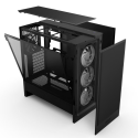 Gabinete NZXT H5 Flow RGB Negro Compact Mid-Tower ATX con Ventiladores RGB Gabinete NZXT H5 Flow RGB Negro Compact Mid-Tower ATX con Ventiladores RGB