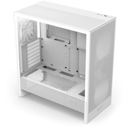 Gabinete NZXT H5 Flow Blanco Compact Mid-Tower ATX 1 Ventilador Sin Fuente