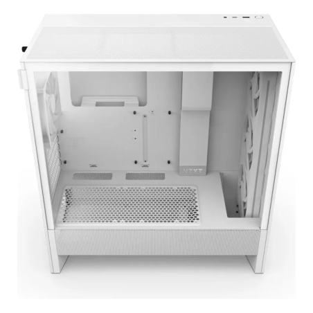 Gabinete NZXT H5 Flow RGB Blanco Compact Mid-Tower ATX con Ventiladores RGB