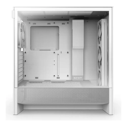 Gabinete NZXT H5 Flow RGB Blanco Compact Mid-Tower ATX con Ventiladores RGB