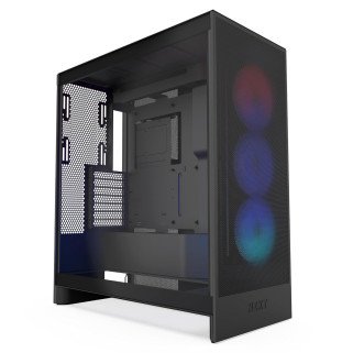 Gabinete NZXT H7 Flow RGB Negro ATX Cristal Templado F360 RGB