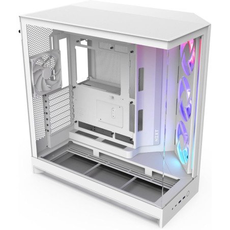 Gabinete Gamer NZXT H9 Flow 2 RGB CM-H92FW-P1 Blanco ATX con USB Tipo C