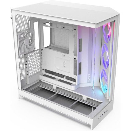 Gabinete Gamer NZXT H9 Flow 2 RGB CM-H92FW-P1 Blanco ATX con USB Tipo C