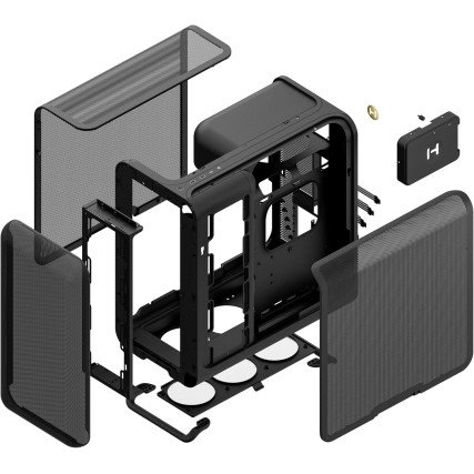 Gabinete Gamer HYTE X50 Air CS-HYTE-X50A-BB Negro ATX con Panel Lateral de Malla Curvo