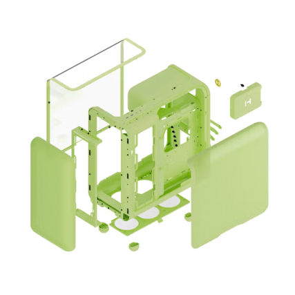 Gabinete Gamer HYTE X50 CS-HYTE-X50G-MM Matcha Olivo ATX con Vidrio Curvo