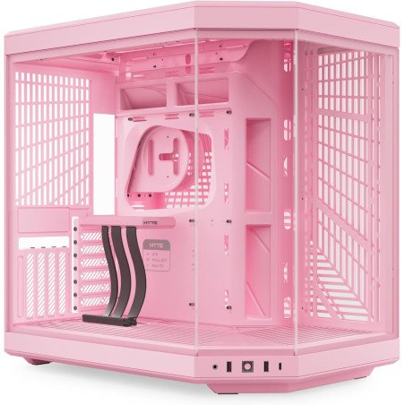Gabinete HYTE Y70 Milky Strawberry Milk ATX con Cable Riser Incluido, Rosa, Sin Fuente