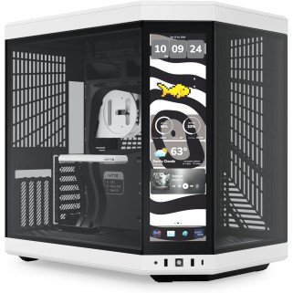 Gabinete HYTE Y70 Touch Infinite Panda con Pantalla LCD Touch 14.9", Negro/Blanco
