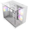 Gabinete ANTEC CX600M Trio ARGB White Mini Torre Micro-ATX con 3 Cristales, 3 Fans, Sin Fuente
