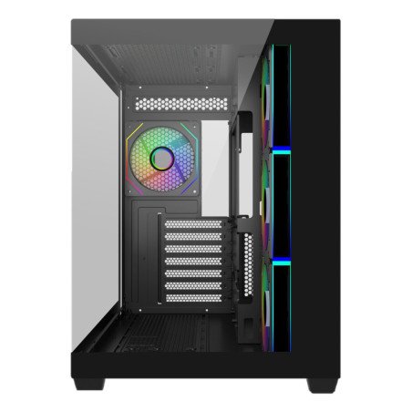Gabinete Cooler Master Elite 681 Micro-ATX con Vidrio Templado, 3 Fans, USB Tipo-C, Sin Fuente