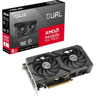 Tarjeta de Video ASUS Dual RX 7600 O8G EVO 8GB GDDR6 PCIe 4.0 128-bit HDMI 3xDP