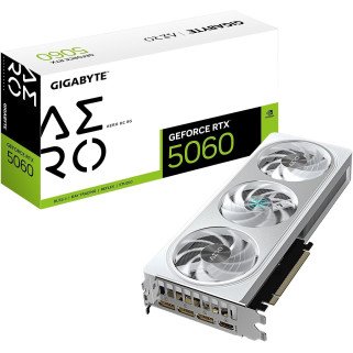 Tarjeta de Video Gigabyte RTX 5060 AERO OC 8GB GDDR7 PCIe 5.0 HDMI 3xDP 3 Fans