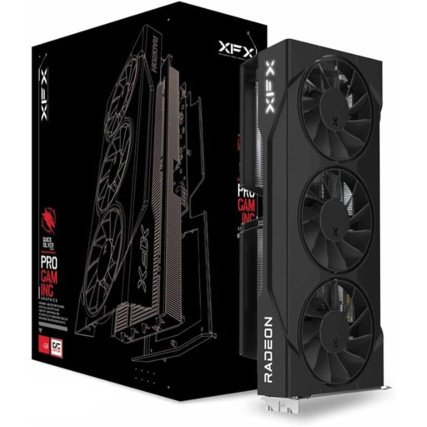 Tarjeta de Video XFX SWIFT RX 9060 XT OC 16GB GDDR6 1900MHz Triple Fan Negra HDMI 2xDP