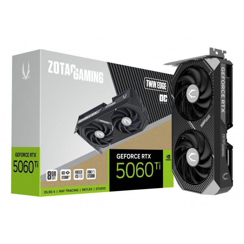 Tarjeta de Video ZOTAC Gaming NVIDIA GeForce RTX 5060 Ti Twin Edge OC 8GB GDDR7 128-bit Tarjeta de Video ZOTAC Gaming NVIDIA GeForce RTX 5060 Ti Twin Edge OC 8GB GDDR7 128-bit