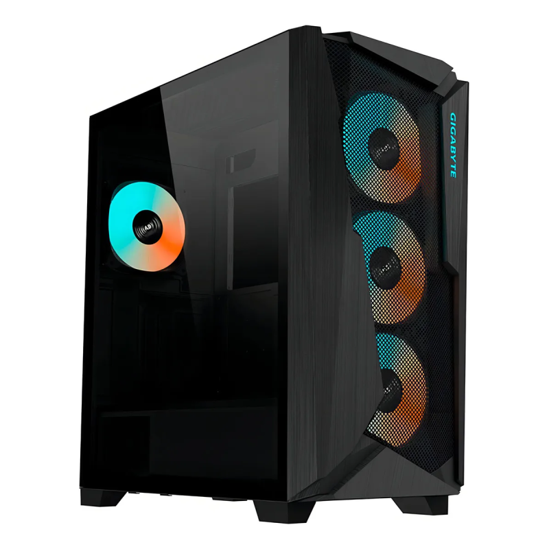 Gabinete GIGABYTE Glass C301 E-ATX USB 3.0 2x USB 3.1 4x ARGB Negro Gabinete GIGABYTE Glass C301 E-ATX USB 3.0 2x USB 3.1 4x ARGB Negro