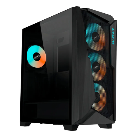 Gabinete GIGABYTE Glass C301 E-ATX USB 3.0 2x USB 3.1 4x ARGB Negro