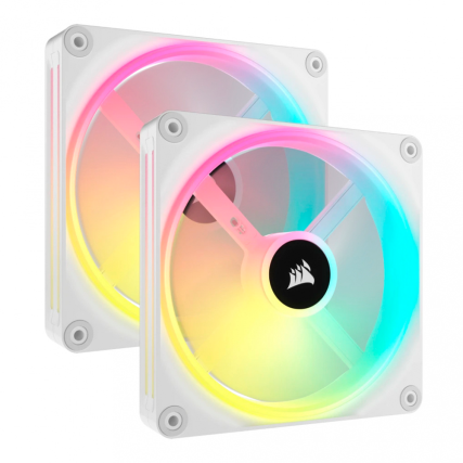 Ventilador Corsair iCUE LINK QX140 RGB Kit 3x140mm 2000RPM Blanco para PC Gaming